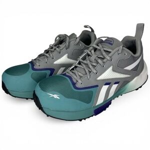 Reebok Lavathe Trail 2 Women Size 7.5M Blue Teal Composite Toe Work Shoe Sneaker